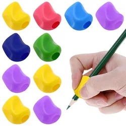 5/10pcs Universal Ergonomic Writing Aid Writing Corrector Grip For Kids Handwriting Pen Holder Correction Pencil Case