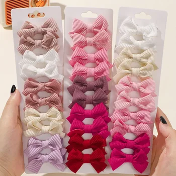 10 stks/set Meisjes Effen Haarspelden Haarelastiekjes Clips Gift Nylon Veilig Haar Clip Haarspeldjes voor Zuigelingen Peuters Kinderen Haaraccessoires