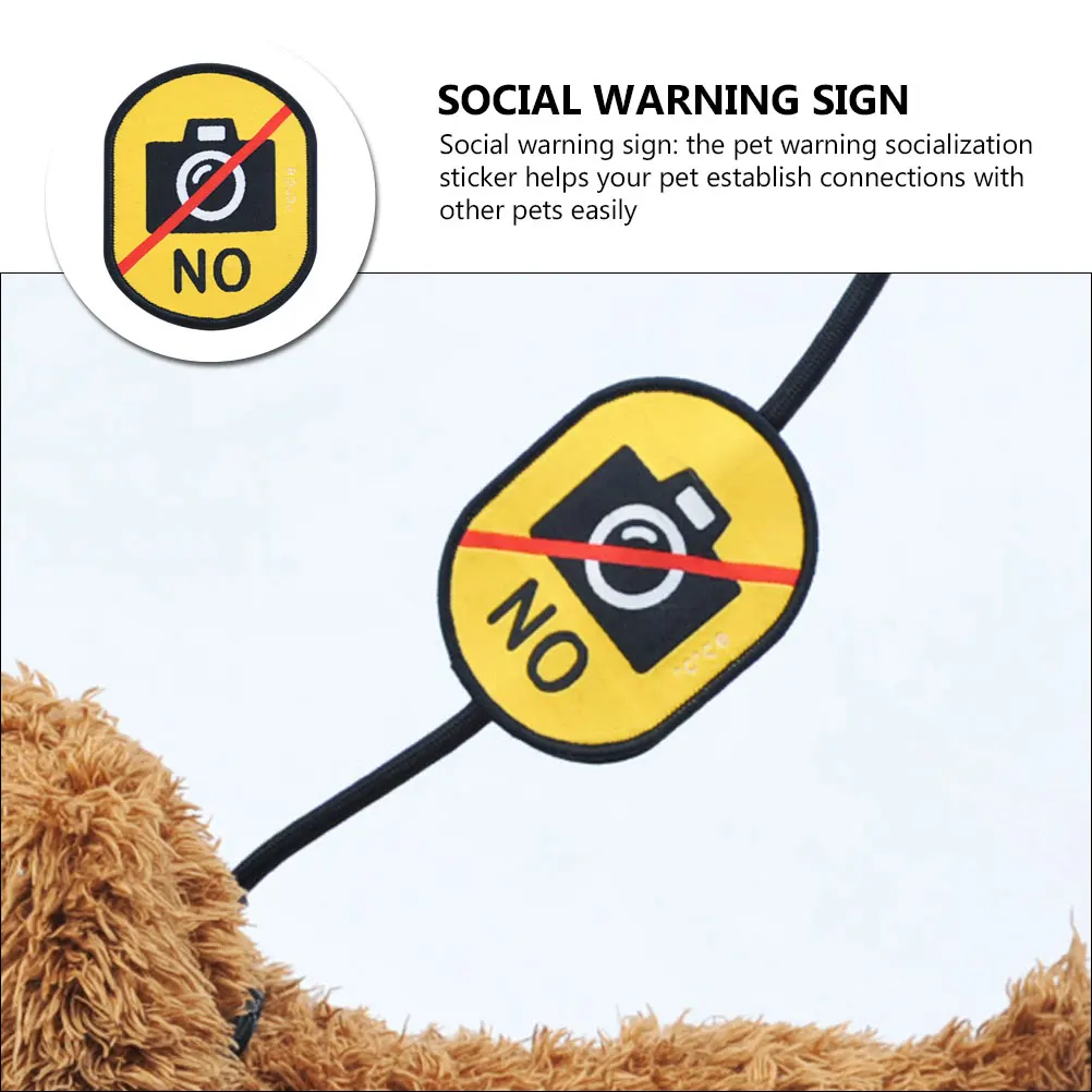 

Pet Social Stickers Service Animals Sign Cloth Puppy Leash Decals Pet No Photographing Sign No Photograph Warning