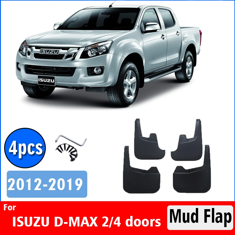 2012-2019 FOR ISUZU D-MAX DMAX Mud Flap Guards Splash Mudflaps Mudguard Fender Car Accessories Front Rear 4pcs