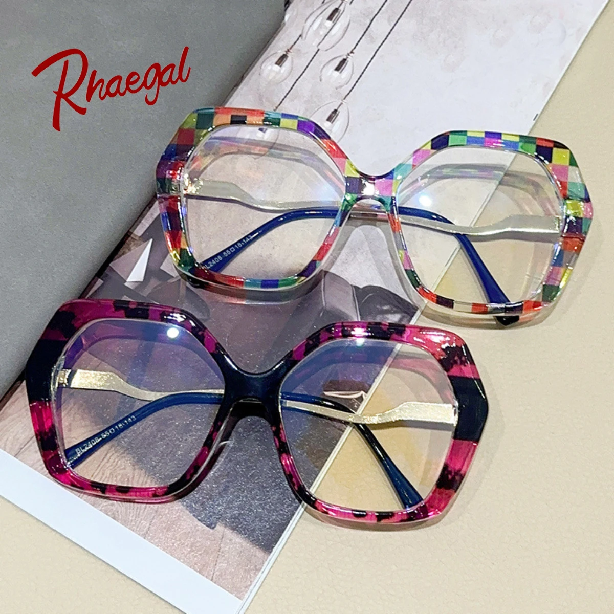 Trendy New Geometric Blue Light Filter Glasses for Women Office Use and Screen Time Lightweight and Comfortable Eyeglasses