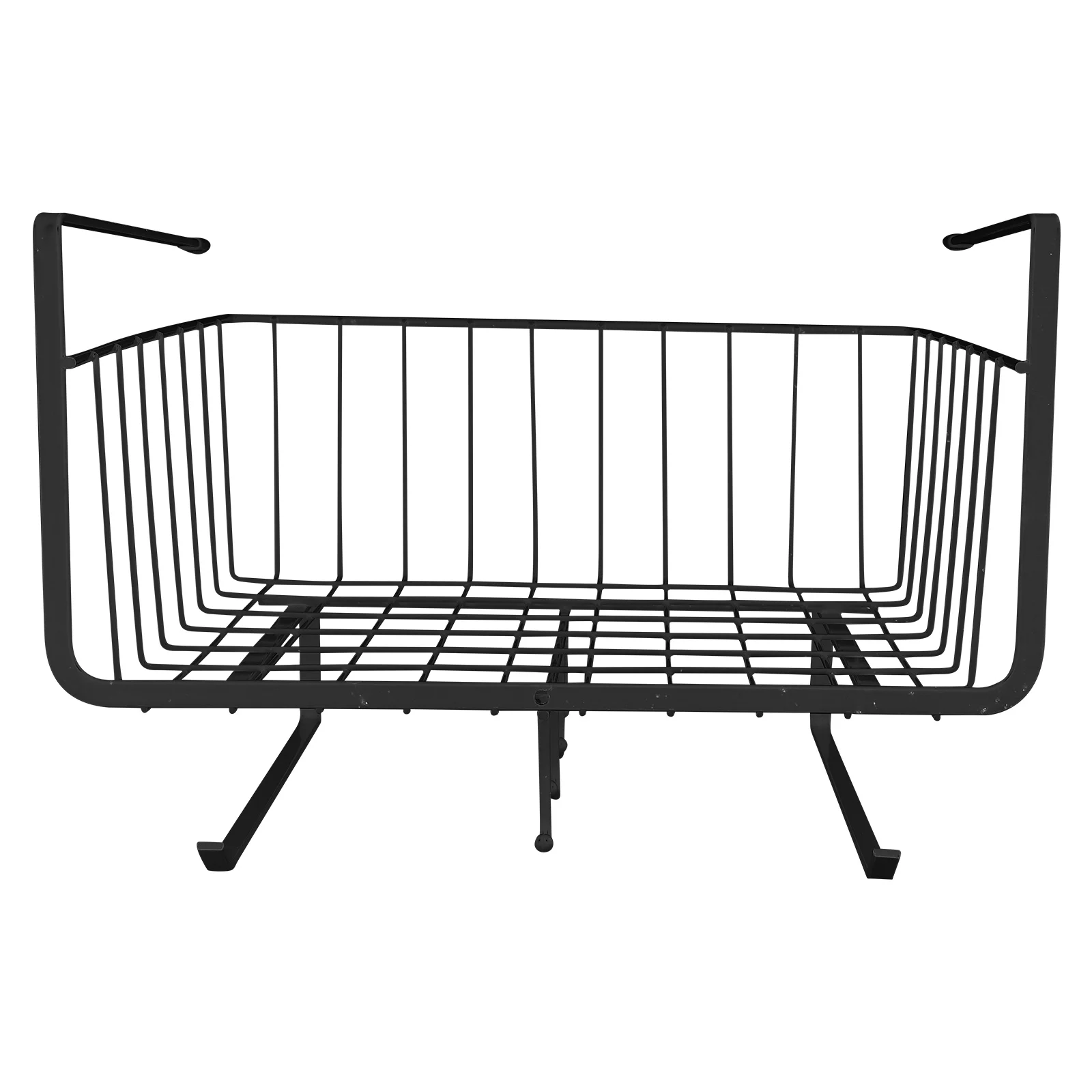 

Under Shelf Storage Basket Carbon Steel Heavy Duty No Drill Hanging Organizer for Kitchen Cabinet Pantry Cookware Utensils