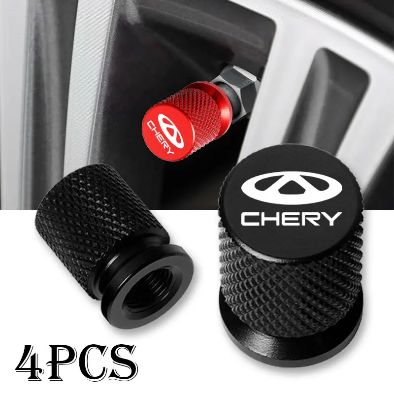 Para chery tiggo 3 4 5 7 pro 8 acessórios do carro tampas da válvula do pneu da roda do carro tampas da haste do pneu airdust à prova dwaterproof água