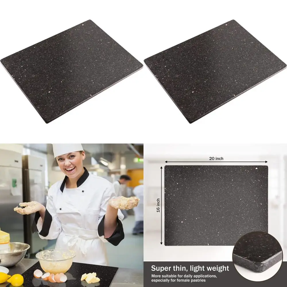

Large 20x16 Midnight Galaxy Granite Baking Slab - Sturdy Butcher Block for Home Chefs, 13.2 lbs