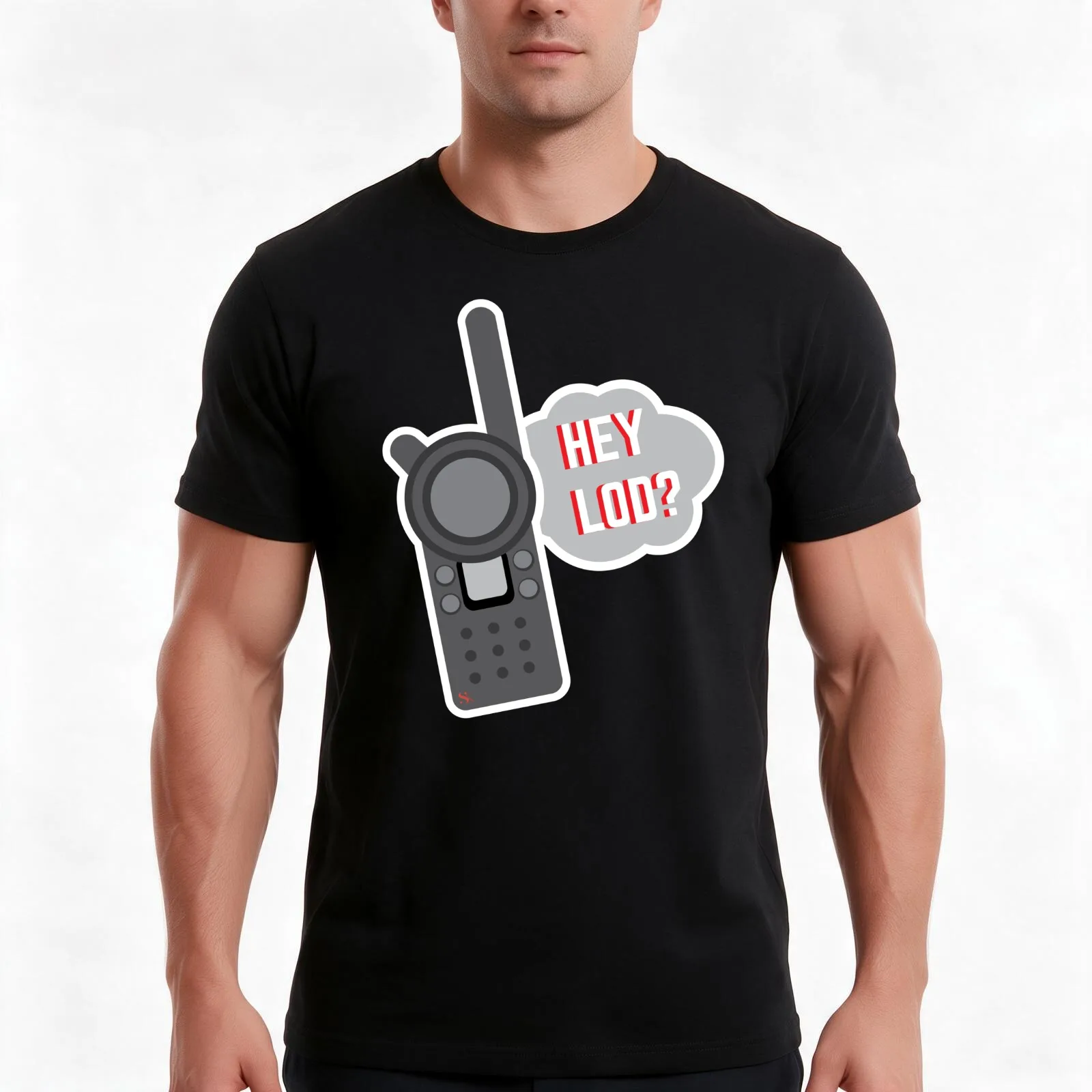 Retail - Hey LOD? T-Shirt, Summer Casual Cotton Tee, Oversized Streetwear Tops, Vintage Graphic Print, Loose Fit Short Sleeve