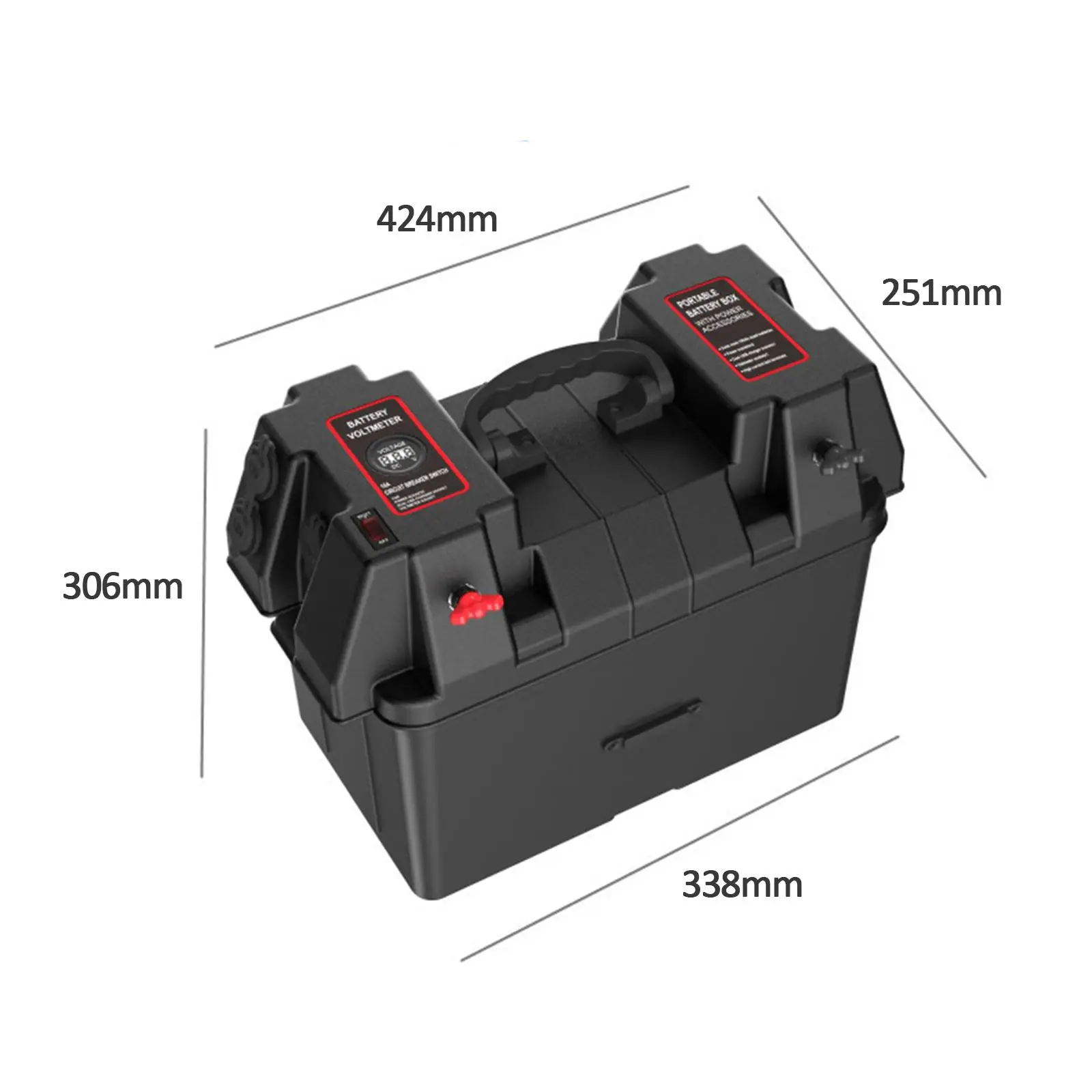 Scatola batteria motore da traina Portabatteria Stazione centrale elettrica Custodie vassoio batteria esterno per SUV Barca Viaggio Marine