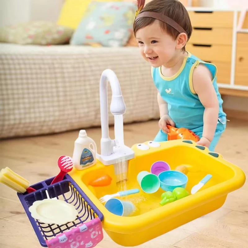 Elektrische echte vaatwassers Realistisch keukenspeelgoed Afwassen Aanrecht Koken Vaatwasserset Keukenset Speelgoed voor kinderen