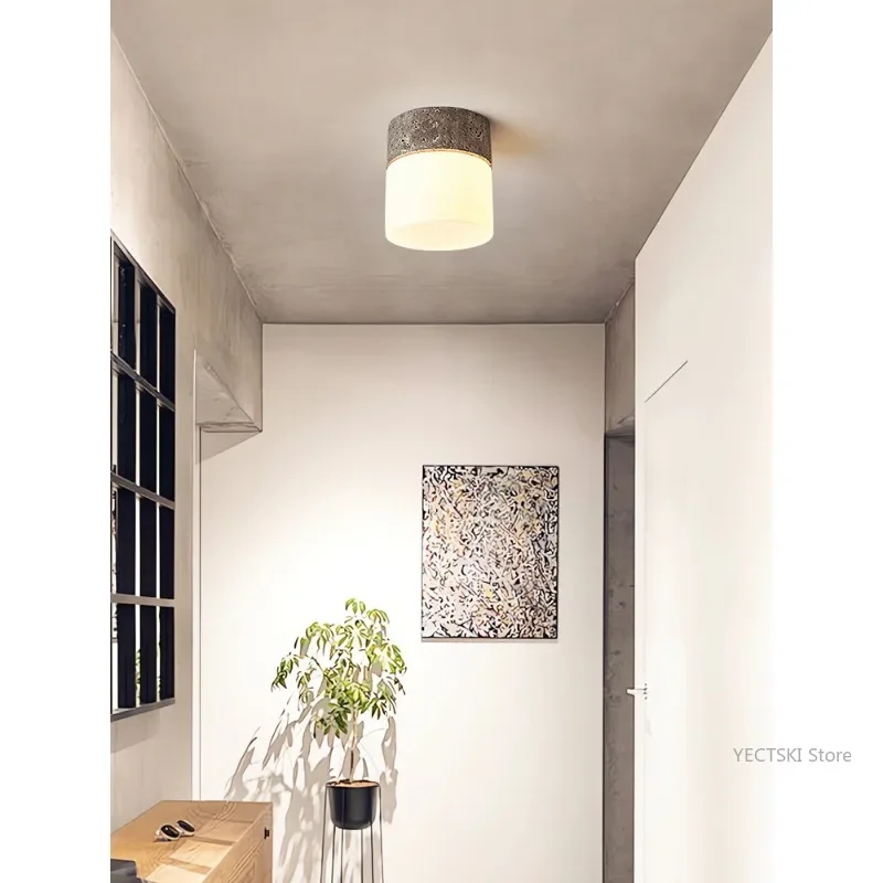 GHJUYIOL Natural stone creative artistic sense, entrance hallway, Nordic dressing room, ceiling light