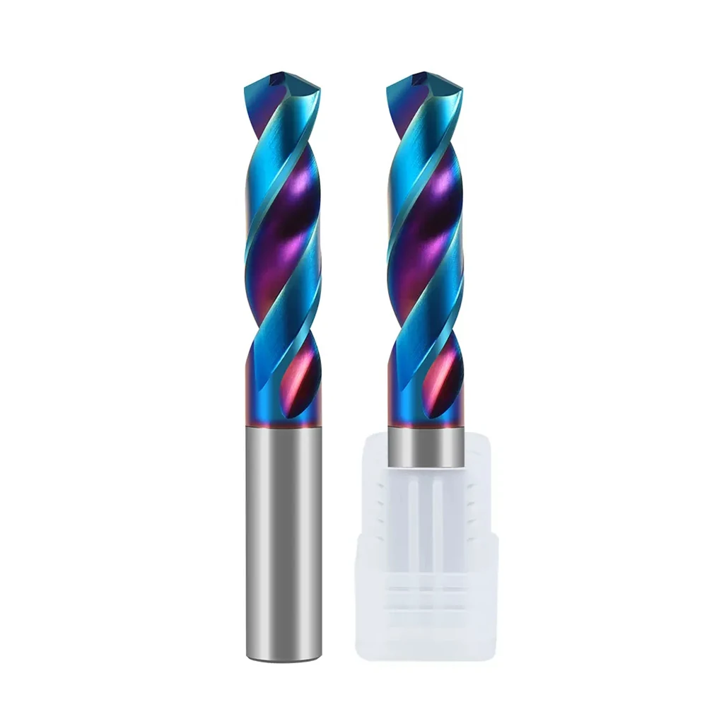 Vsharp HRC65 NACO4 Coating Solid Carbide Twist Drill Bit Tungsten Steel Drill Bit for Cast Iron Alloy Stainless Steel Aluminium
