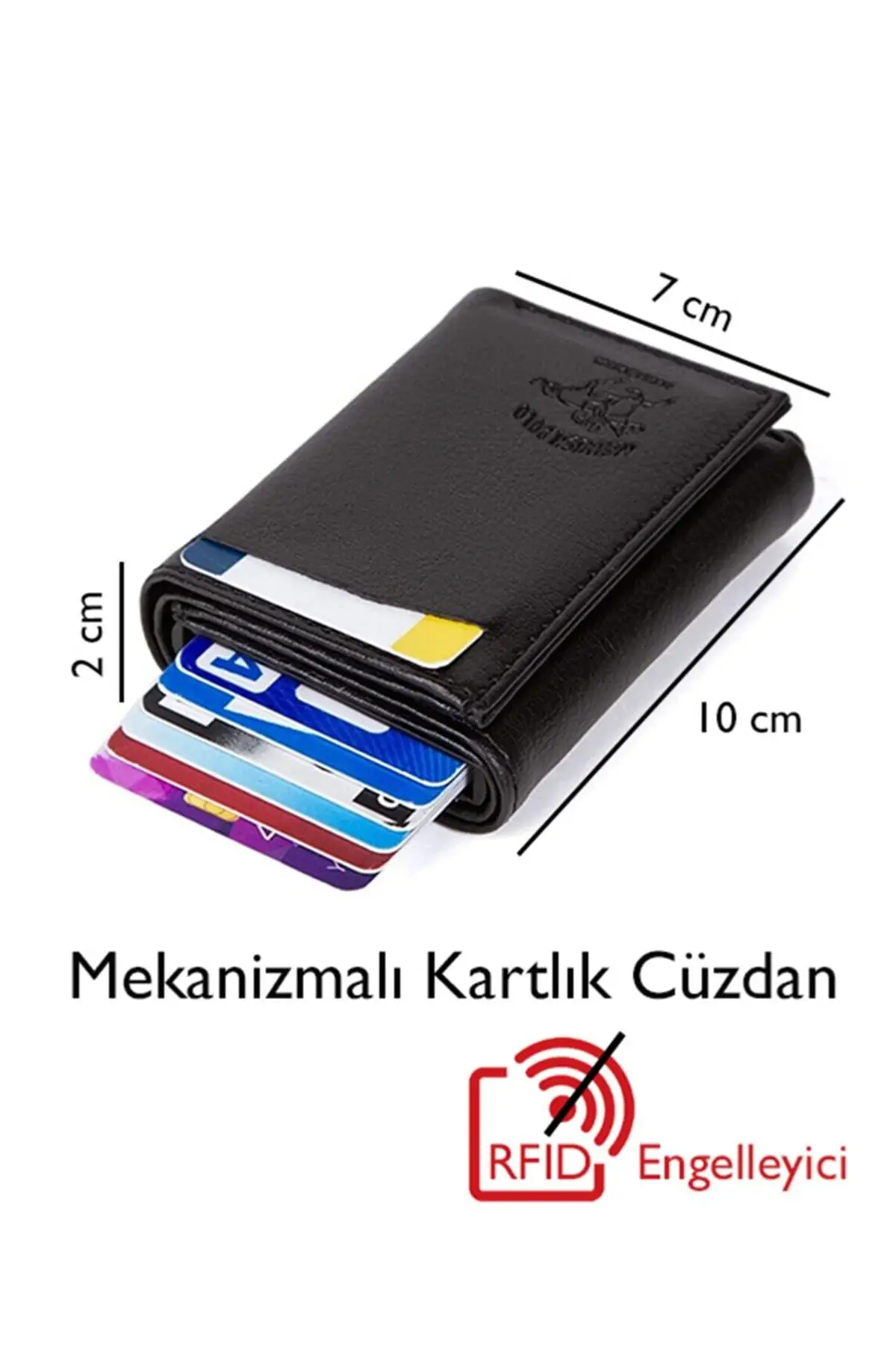 Smart Wallet Unisex Leather Card Holder Mechanism Automatic Sled Wallet (7CMX10CM) Business Id Credit Card Men Gift Multi Smart