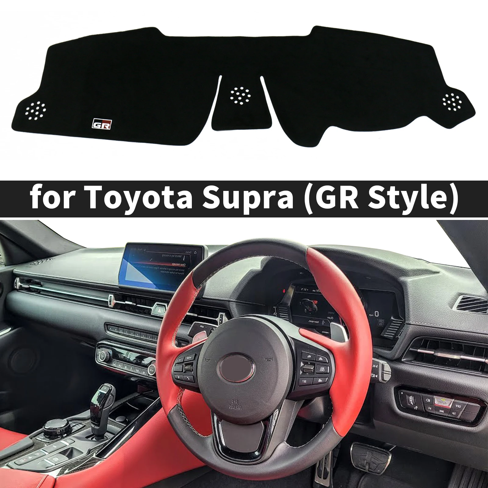 

for Toyota Supra 2019-2025 GR Style Car Dashmat Dashboard Cover Pad DashMat Sunshade Accessories Protective Carpet