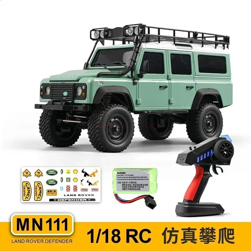 

1/18 Rc Car Mn111 D90 D110 Kit Version 4wd Climbing Car 180 Motor Led Light Portal Axle Aluminum Body-Shell Remote Control Toys