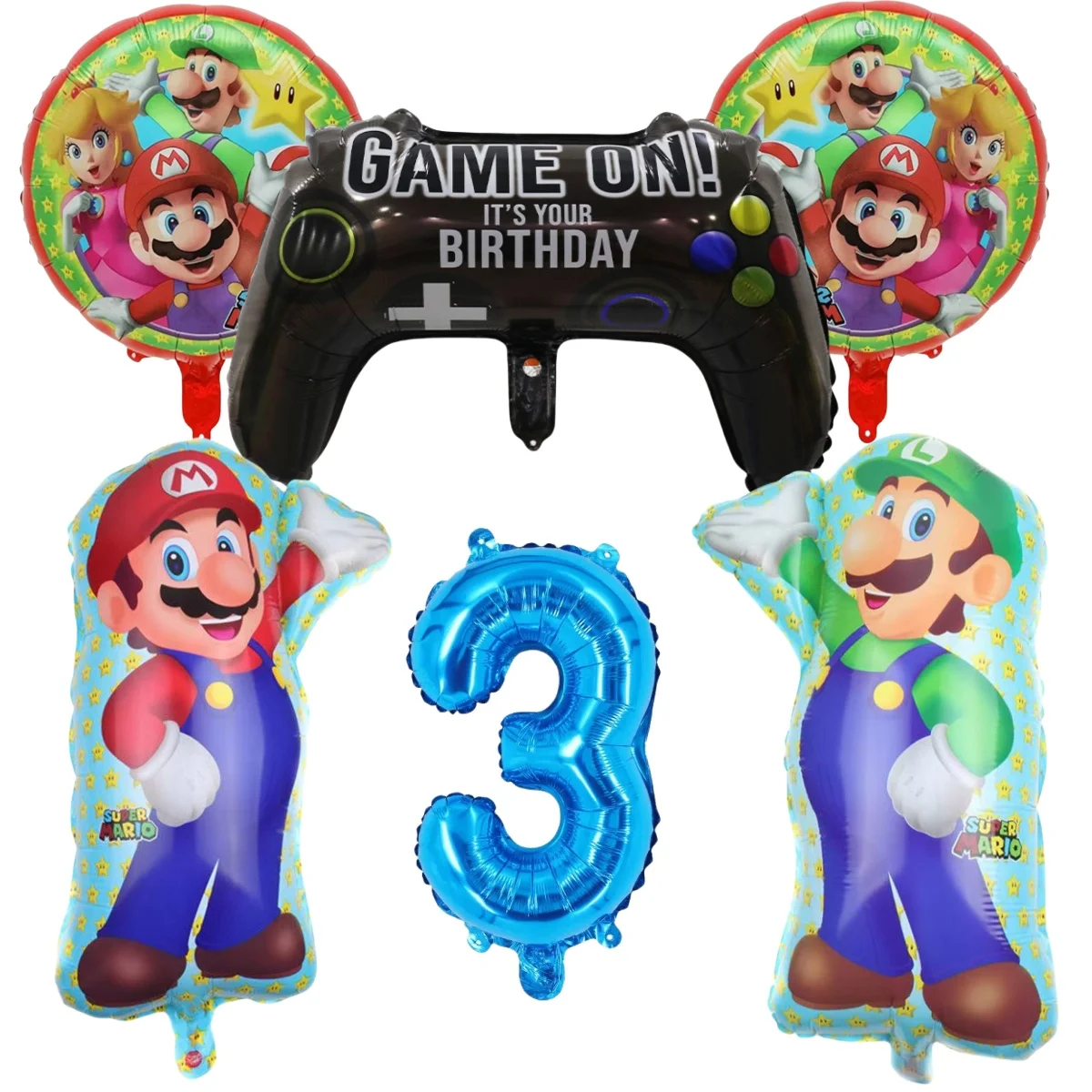 NONE Cartoon Marios Ballon Geburtstag Party Liefert Einweg Geschirr Set Hintergrund Banner Hut Baby Dusche Tasse Teller Servietten 7