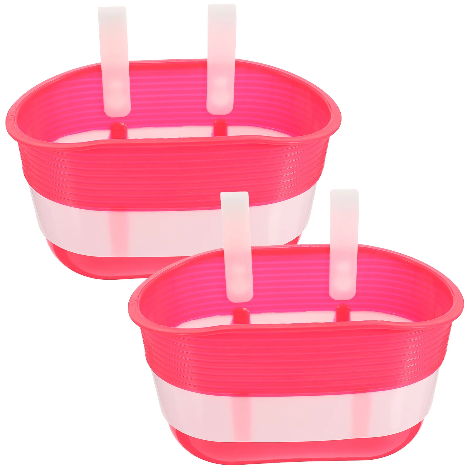 2 قطعة سلة الدراجة الأمامية المقود تخزين الحاويات البلاستيك دائم لركوب الدراجة التوازن سكوتر #2