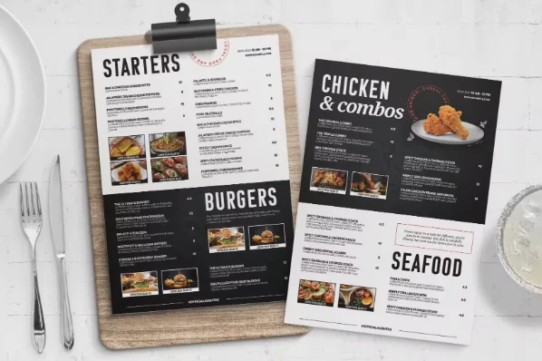 100/200pcs Customized outdoor advertising promotional flyers menu A5 A6 double-sided printed commercial flyers