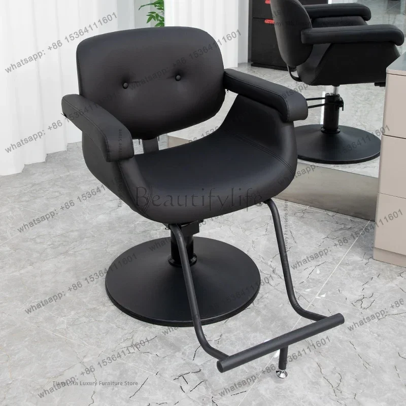 LSNordic Luxury Barber Chairs Modern Top Grade Swivel Ergonomic Barber Chair Salon Furniture Cadeira De Barbeiro Profissional FY
