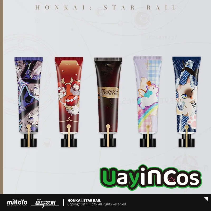 

Original Honkai：Star Rail Mydei Herta Hyacine Hyacine Cipher Hand Cream Hand Lotion Hands Skin Care Anime Game Toy Kids Gif