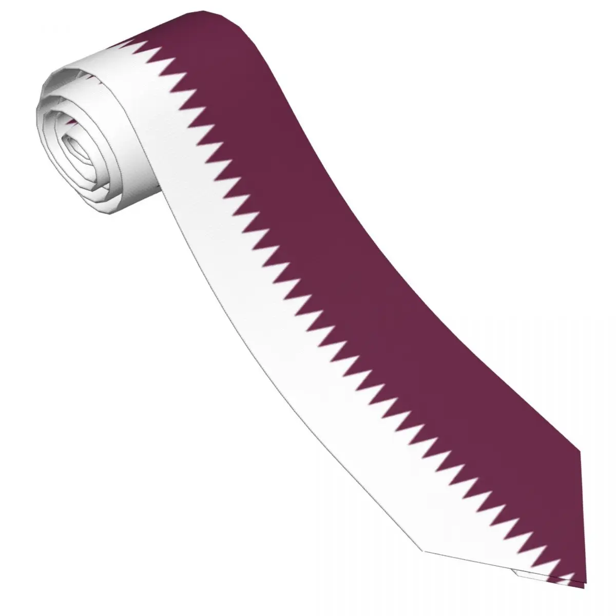 Mens Tie Classic Neckties Qatar Flag Narrow Collar Slim Casual Tie Accessories Gift