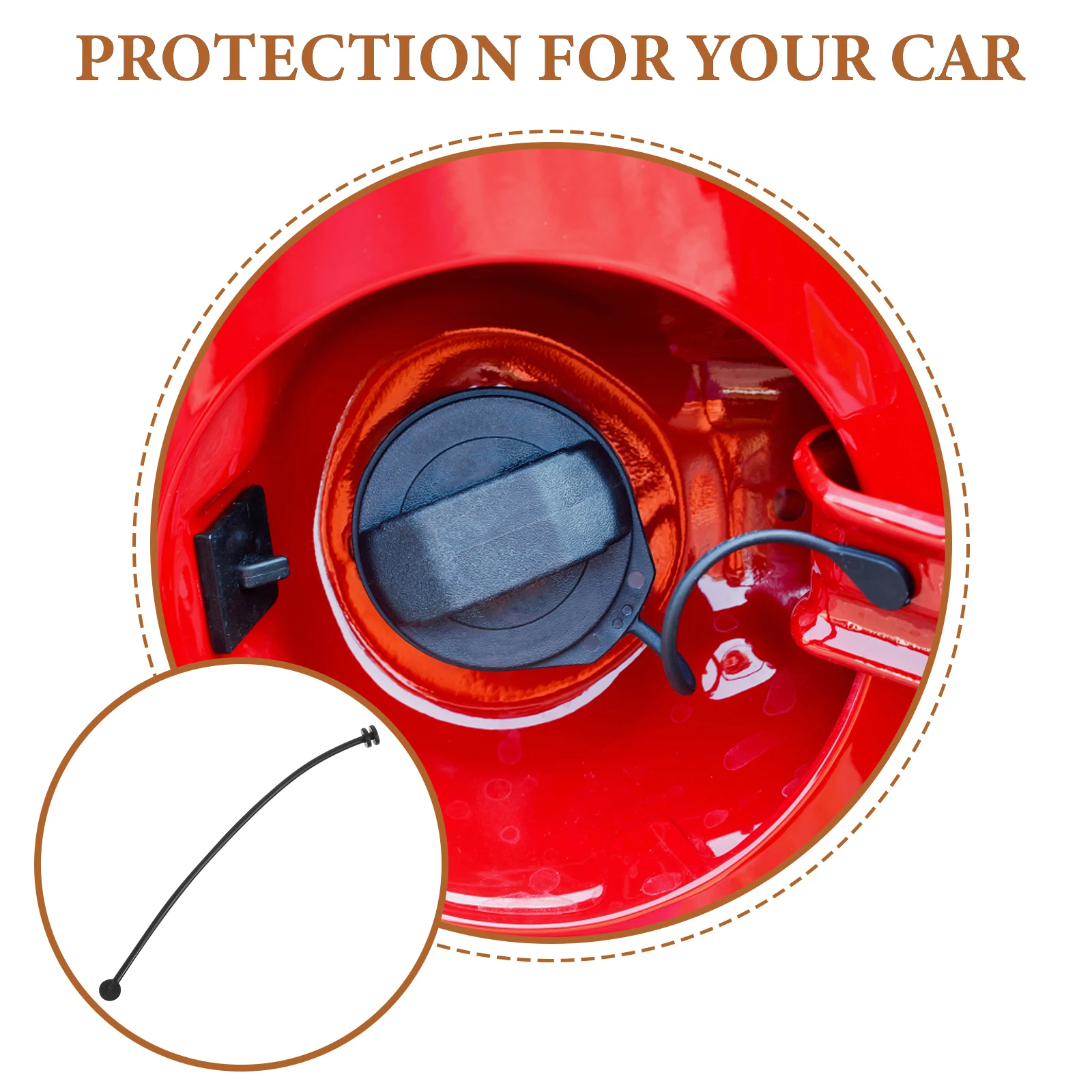 

Cap Rope Replacement Durable Car Gas Tank Rope Sealing Secure Fastening Easy Install Light Weight Fuel Cap Tether For Auto Fuel