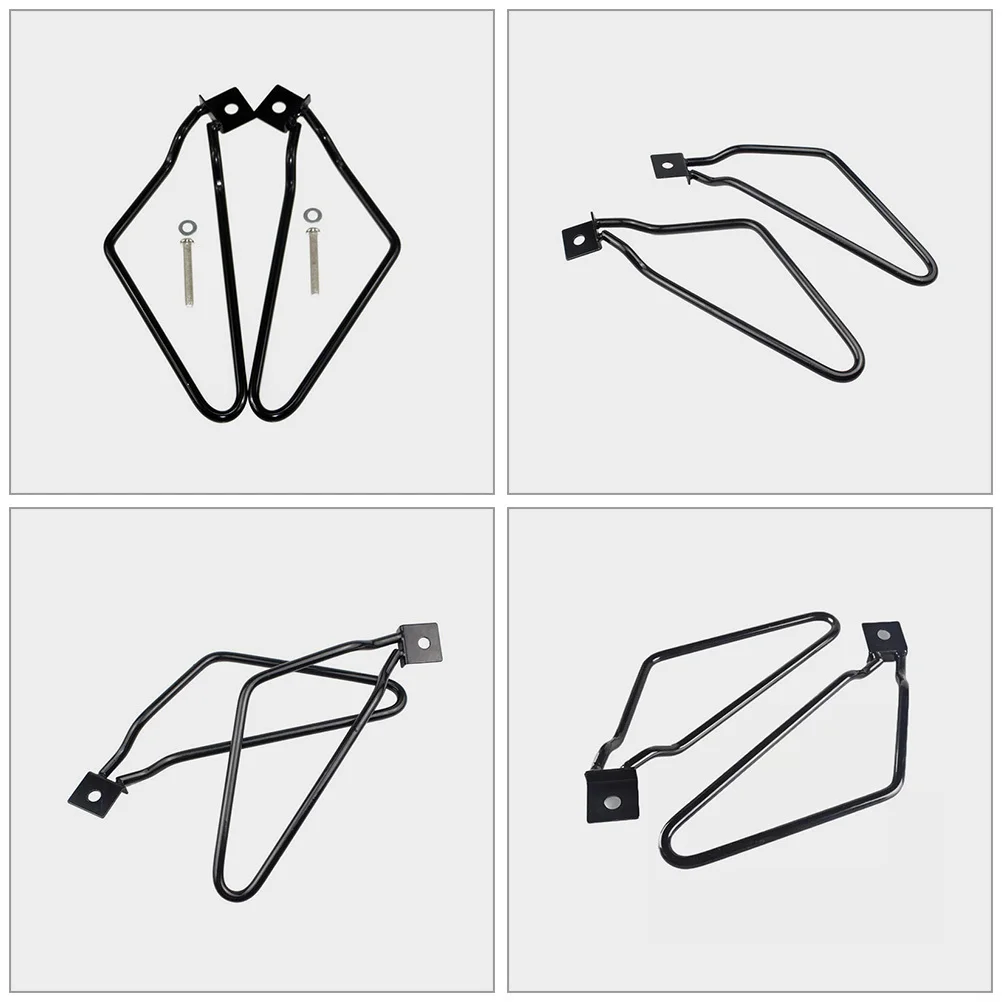 

1 пара мотоциклетных седельных сумок, боковые кронштейны для крепления сумки, железные прочные опорные кронштейны, аксессуары для мотоциклов, поддержка седельной сумки