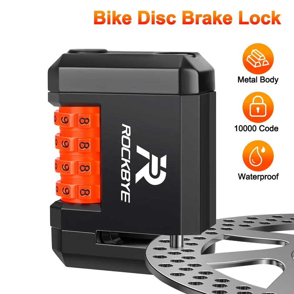 

4 Digit Passwaord Bike Disc Brake Lock Anti Theft Wheel Lock Brake Lock Security Brake Padlock Waterproof