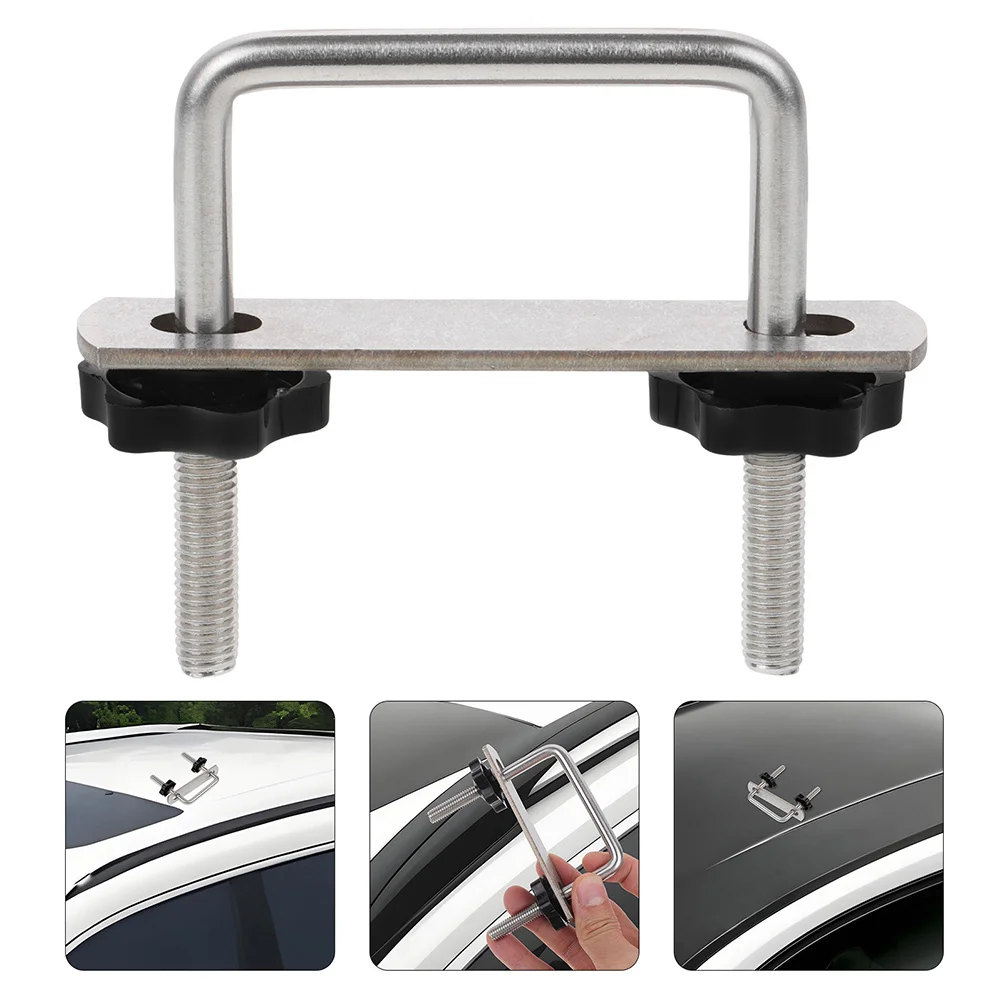 

Universal Roof Rack U-Bolt Clamp Metal Durable Car Roof Rail Accessory Secure Cargo Carrier Bracket Car Luggage Rack Clip