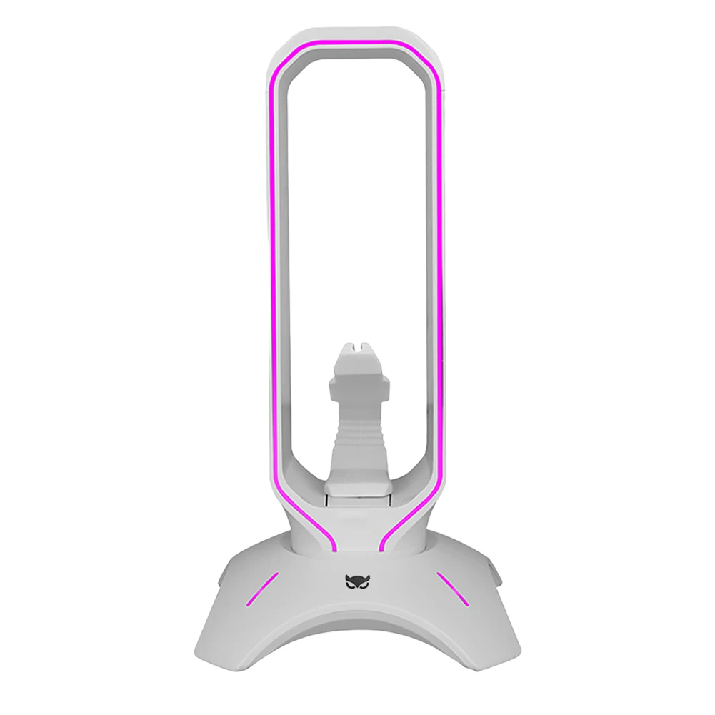 

Подставка для RGB-гарнитуры с держателем для мыши и кабелей, подставка для накладных наушников с 2 USB-портами, полка для наушников на стол