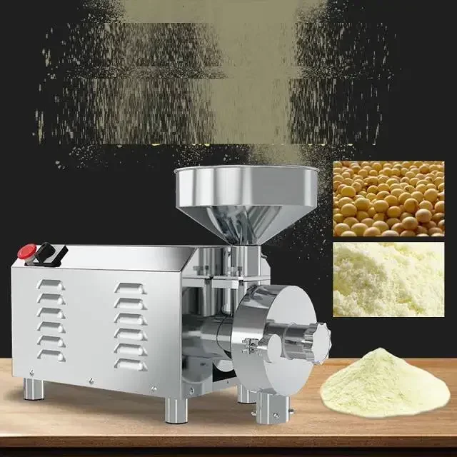 Commercial Electric Spice Milling Machine Dry Spices Nuts Salt Pepper Coffee Powder New Condition-for Peanut Corn Flour Mill