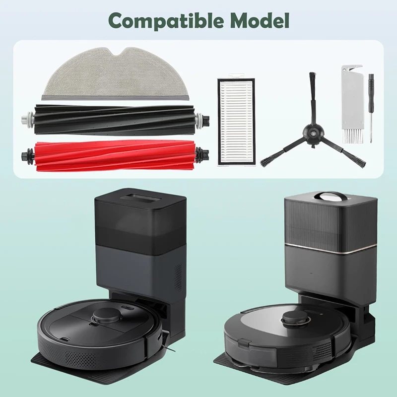 Accessori per aspirapolvere Roborock Q5 Pro/Q5 Pro +/Q8 Max +/Q8 Max, spazzole principali, filtri HEPA, lato salviette, spazzole