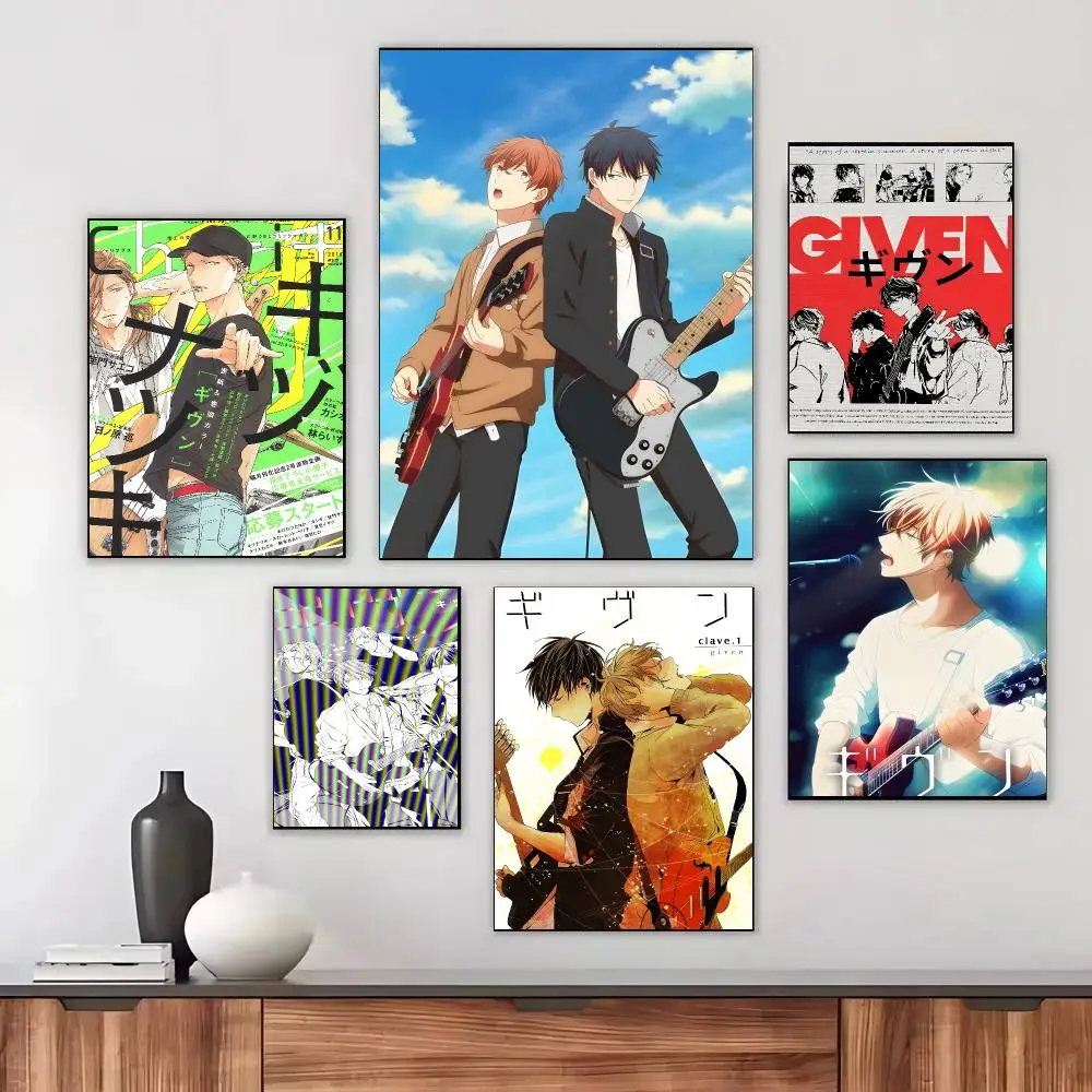 Given anime Poster Modern Aesthetic Wall Art Print Minimalist Bedroom Living Room Home Decor Gift