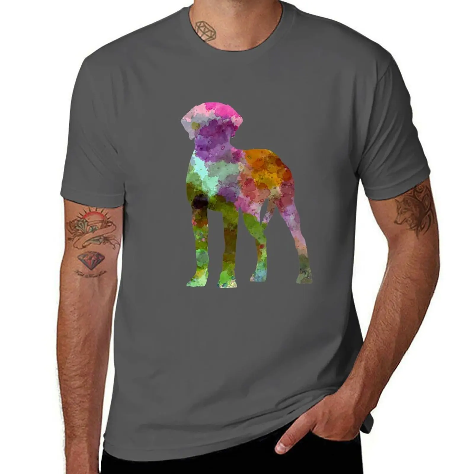 

Rhodesian Ridgeback in watercolor T-Shirt t shirt men 100% cotton luxury brand graphic t shirts for man T-Shirt
