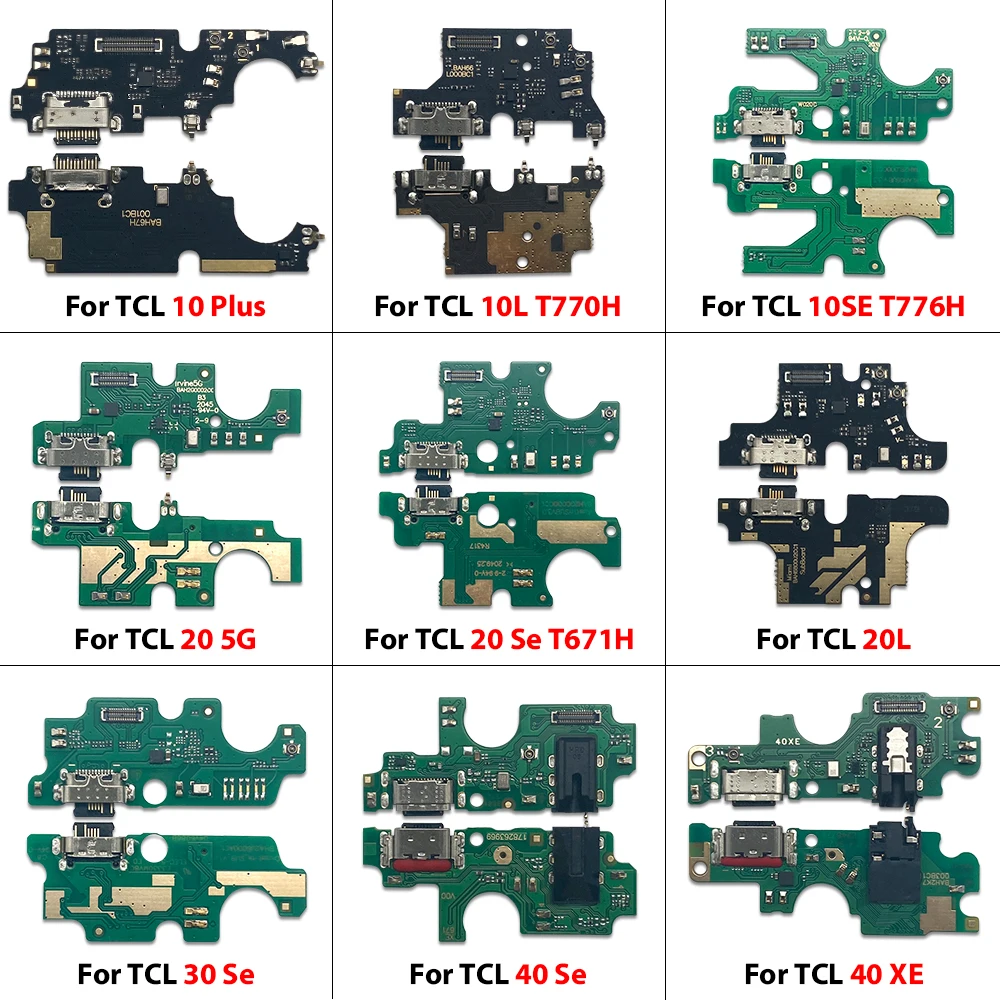 USB Charge Port Jack Dock Connector Charging Board Flex For TCL 10 Plus 10L 10SE 20 5G 20 Pro se XE 20L 20R 20Y 30 40 405 408 image 4