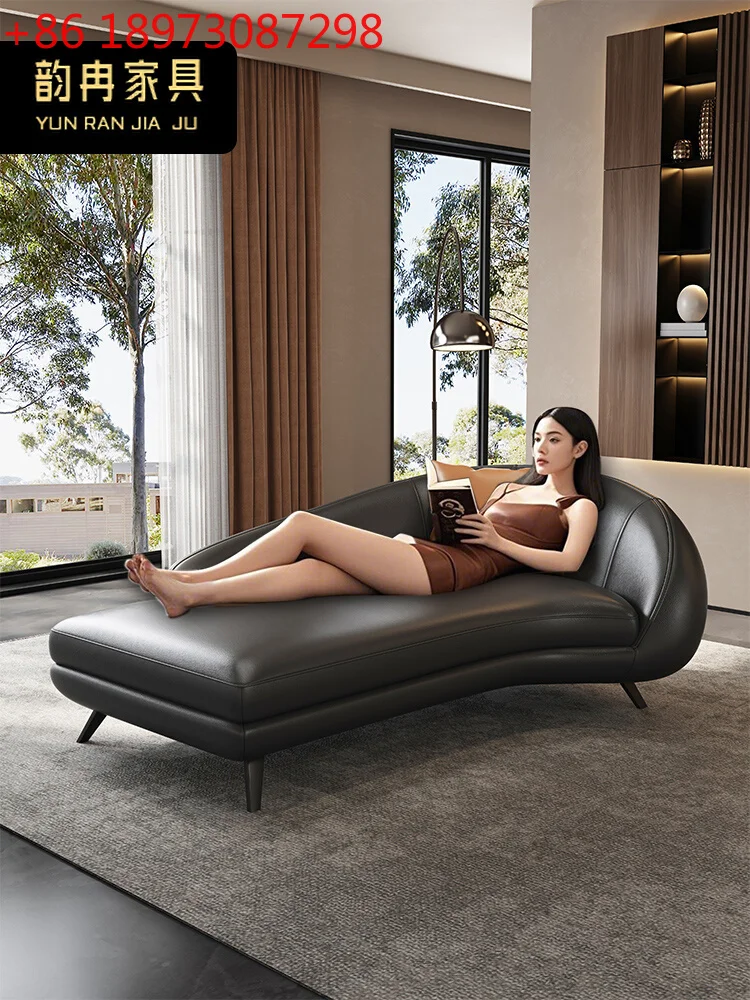 

Кожаный элитный современный шезлонг для гостиной, красивый диван, диван с откидной спинкой для ленивой спальни