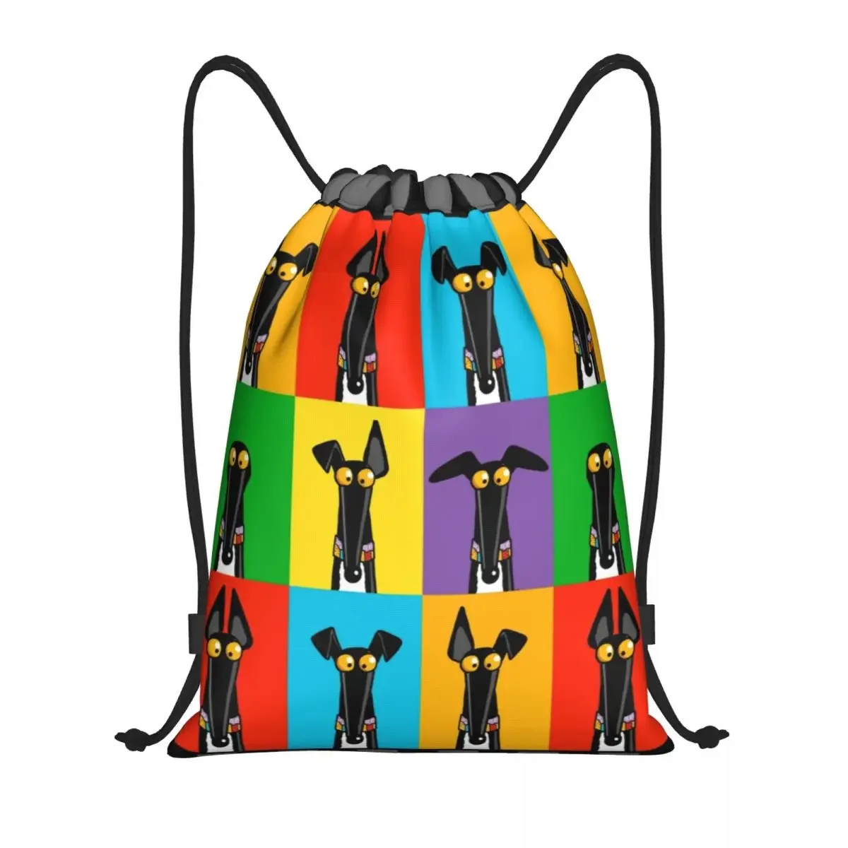 Galgo Semaphore-bolsas con cordón para hombre y mujer, Mochila deportiva portátil para gimnasio, Whippet Sighthound Dog, almacenamiento de compras