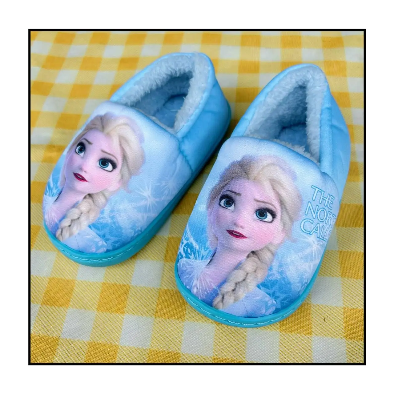 New Autumn Winter Kids Shoes Elsa Girl Heel wrapped cotton shoes Warm Slippers Children Christmas Slippers Enfant Baby Shoes