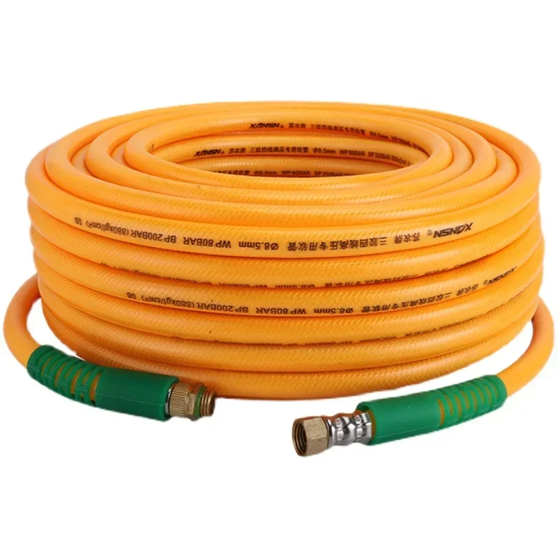 8.5mm*14mm Inner 50m Diameter Length Rubber Four Wire Agricultural High-pressure Spray Pipe Explosion-proof Garden General Pvc