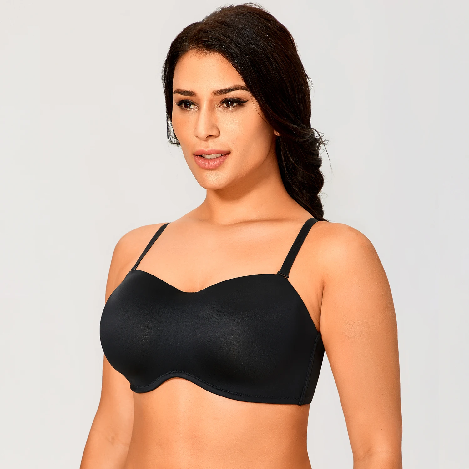 Reggiseno senza spalline da donna Plus size Minimizer a copertura totale reggiseni senza schienale invisibili lisci sfoderati per le donne ferretto senza cuciture