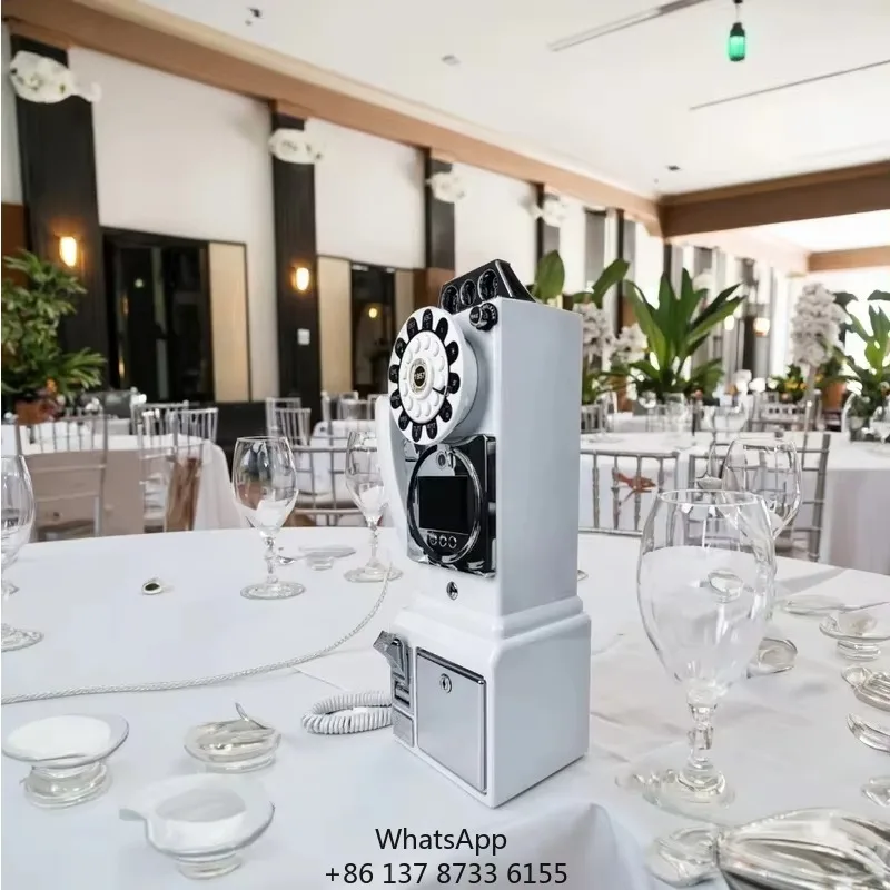 HD Video Message Book Wedding Phone Retro Design Customized Audio Message Book For Wedding Banquet And Party Recording White