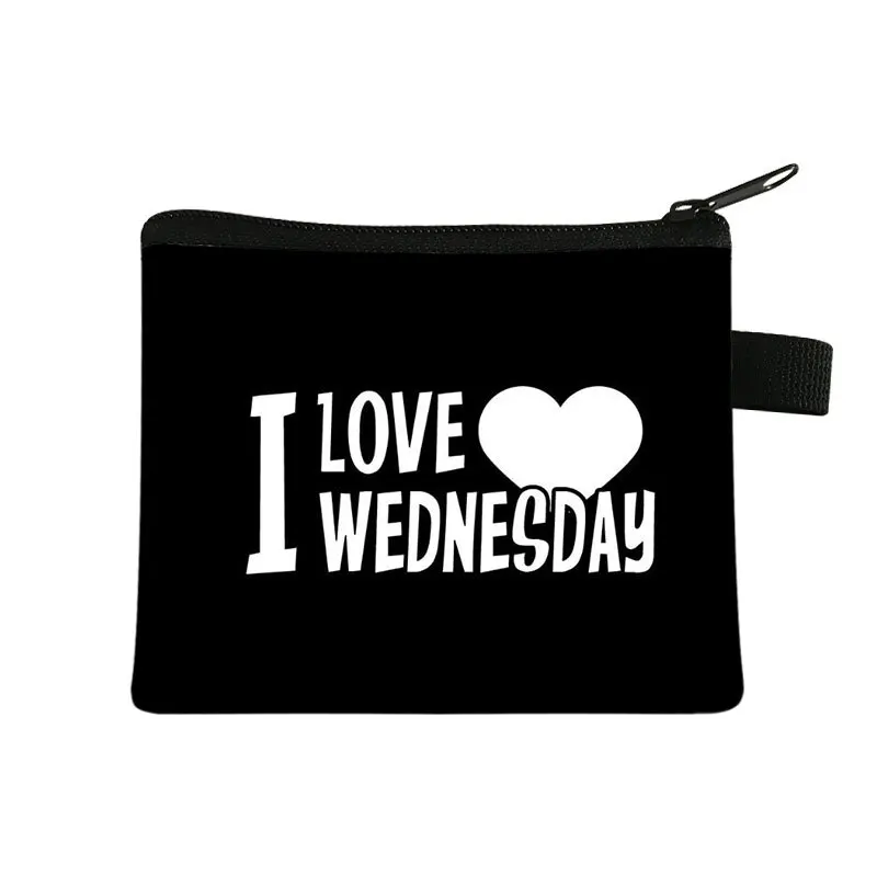 Wednesday Addams and Enid Coin Bags Cartoon Nevermore Academy Wallet Ladies Storage Organizers  Bags Gothic Girl Coin Purse