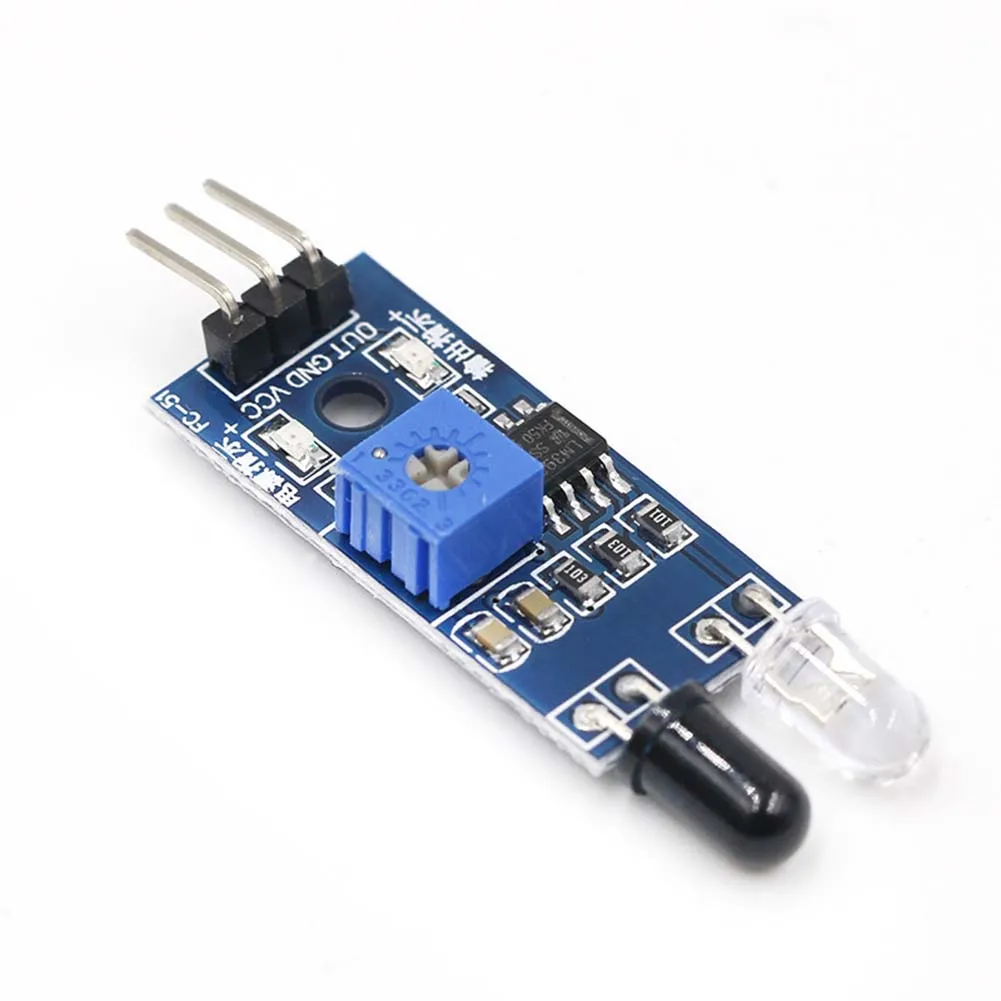 For Automation Projects Obstacle Avoidance Sensor Infrared Obstacle Sensor 3-5V DC Power Supply 35 Degrees Detection Angle