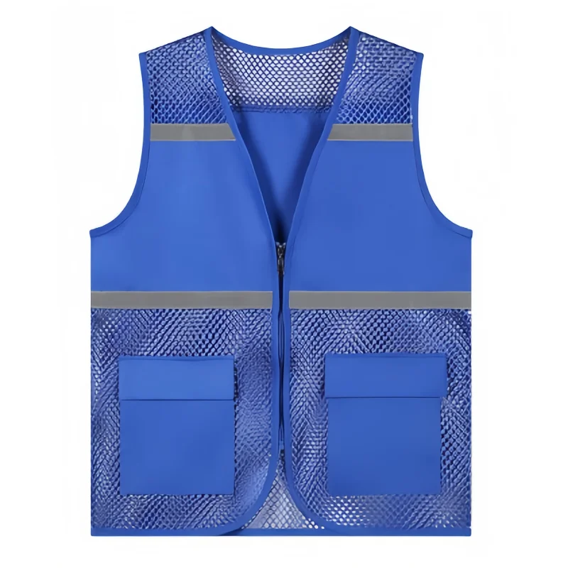 2026 Summer Breathable Lightweight Mesh Fishing Vest Volunteer Workwear Custom Logo Printed Advertising Clothing Work Vest