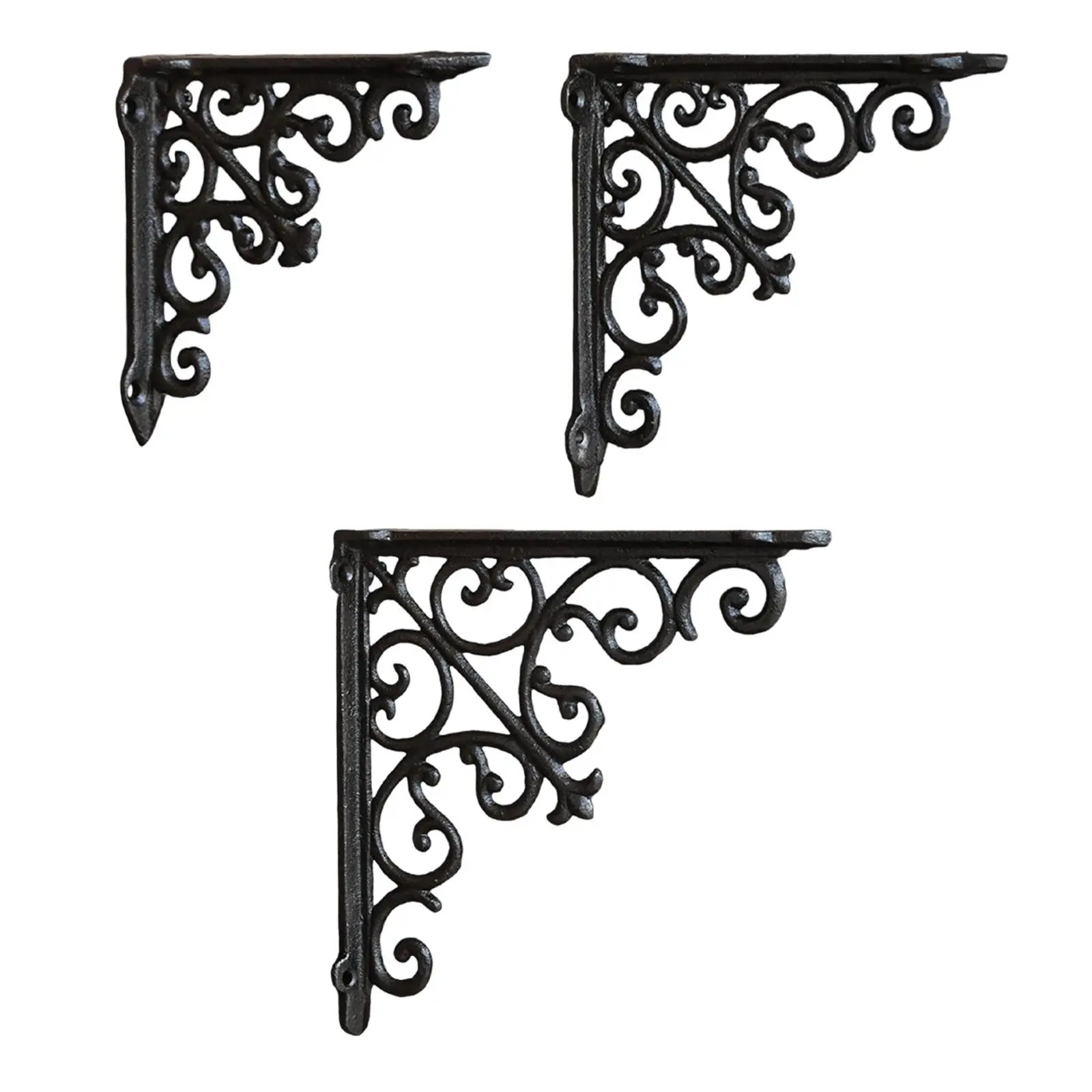 2-6pack Decorative Shelf Bracket Home Iron with Screws Wall Mount Wall Shelf