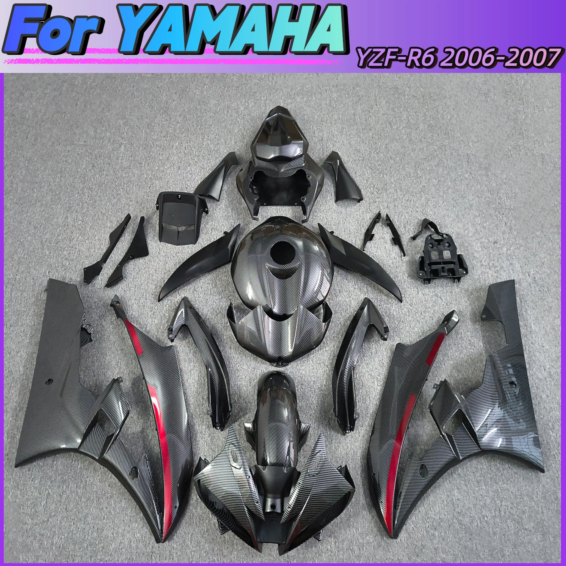 FOR YZF R6 2006 2007 New Style Fairing Kits For Yamaha YZF R6 06 07 Motorcycle ABS Fairings Bodywork Panel Set Full Tank Cover