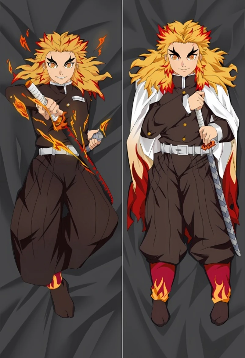 

Anime Rengoku Kyoujurou Cosplay Dakimakura Pillow Case Hugging Body Prop