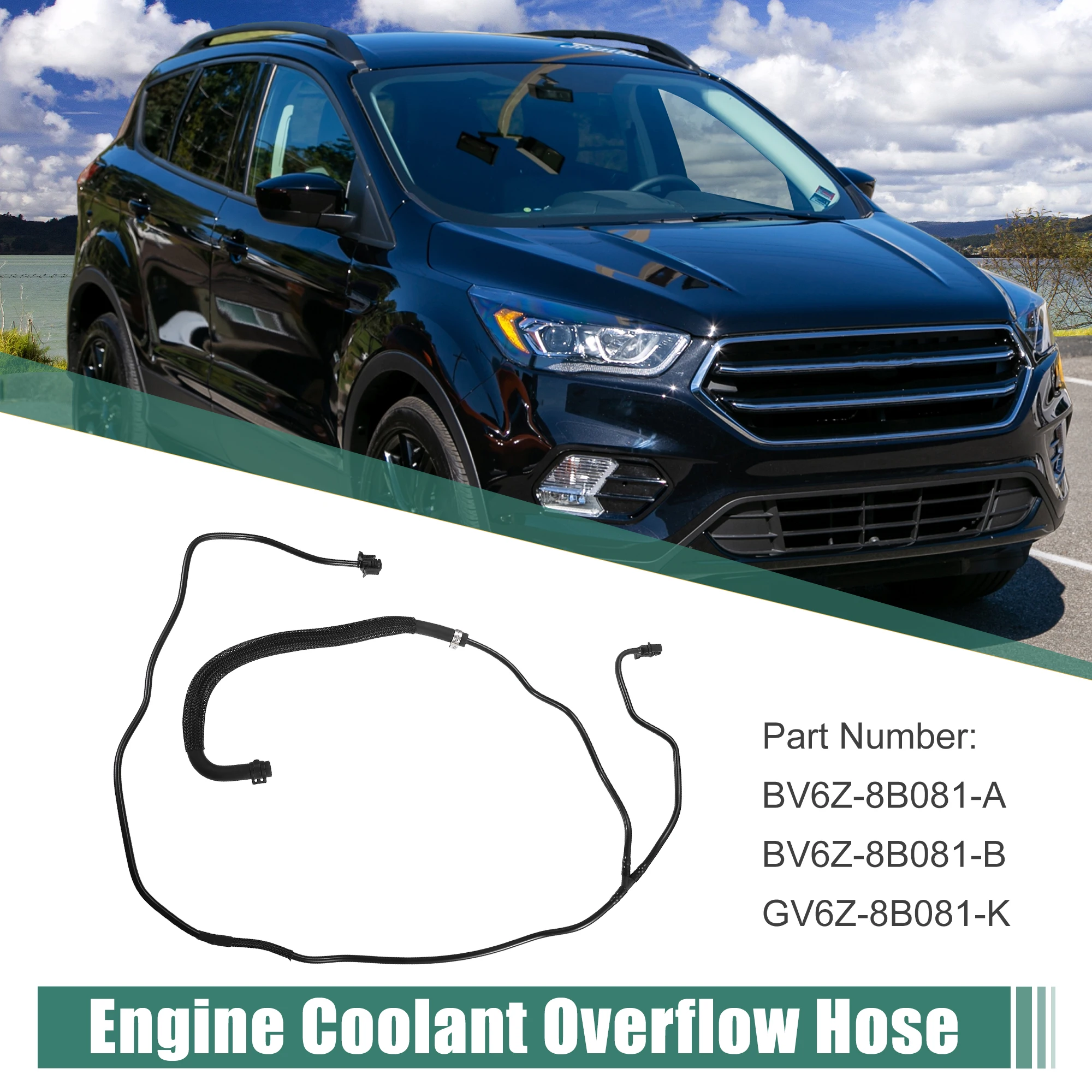 

UXCELL 1 Pcs Car Radiator Hose for Ford Escape 2013 2014 2015 2016 No.BV6Z8B081A/BV6Z8B081B