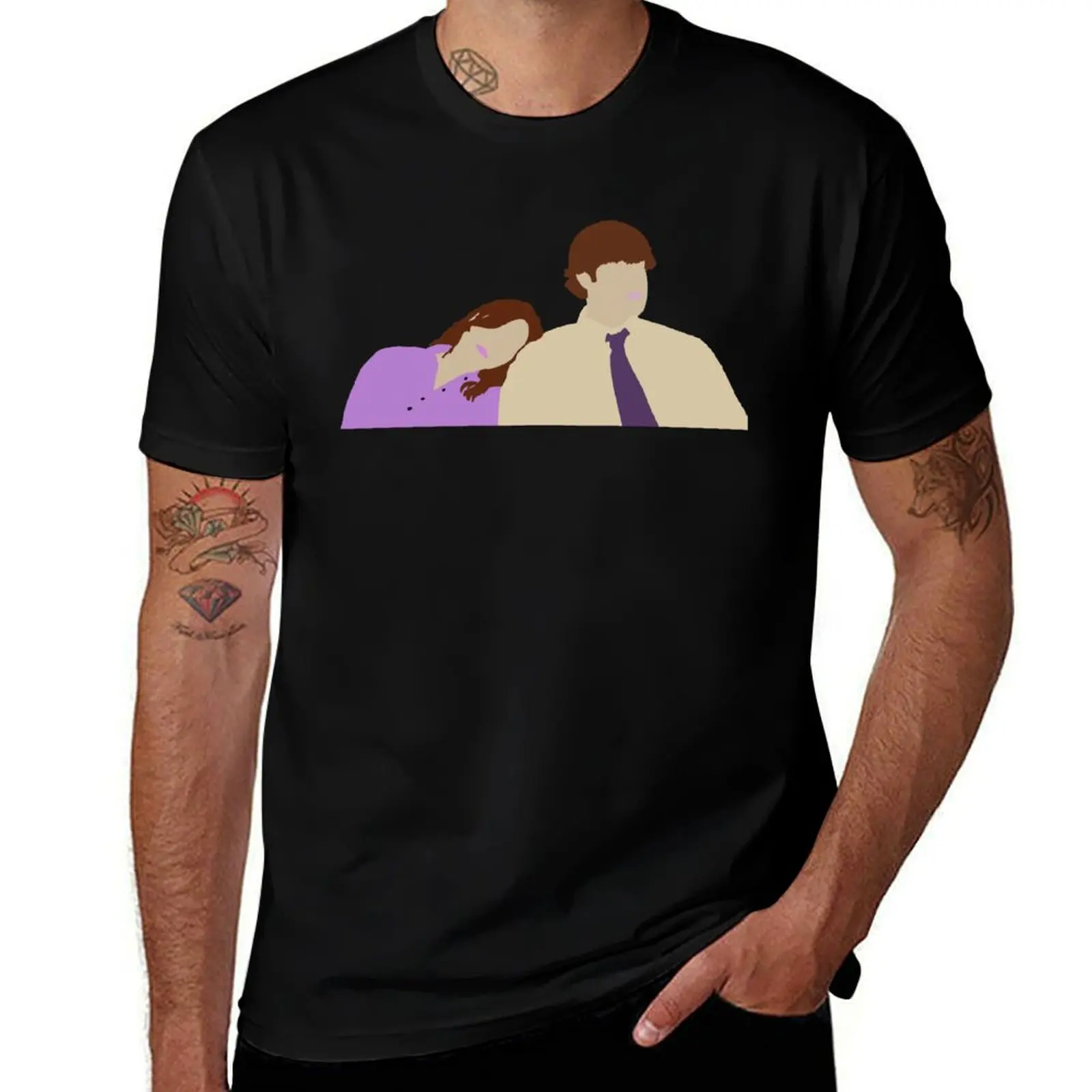 

TV Character Inspired | and Valentine's T-Shirt Jim Portrait Print The Minimalist Show TV | Office | Pam