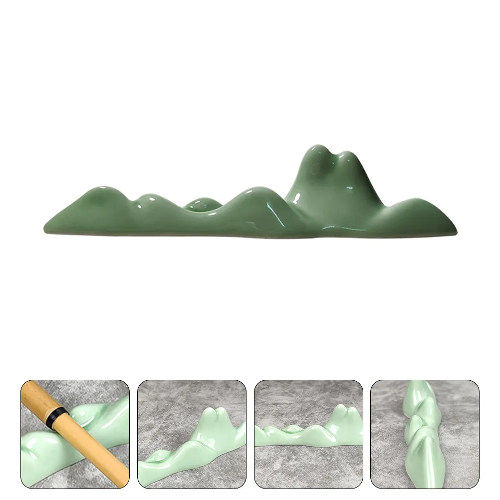 

Китайская керамическая подставка для каллиграфических кистей, держатель для кистей для художников и студентов, для использования в студии, с устойчивым нескользящим основанием, элегантный и простой дизайн