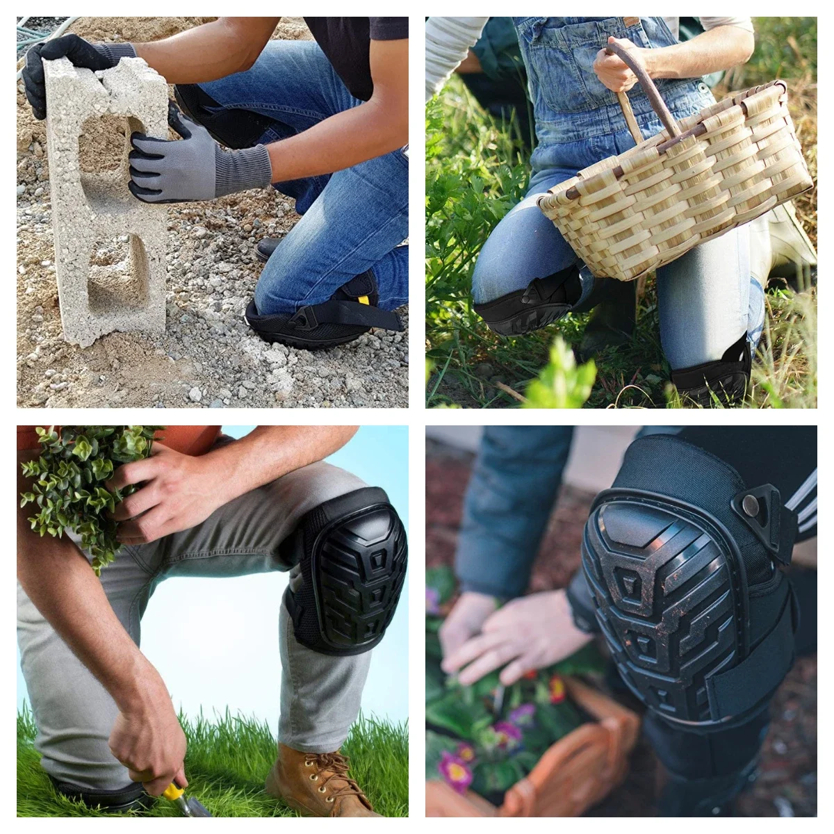 1 paio di protezioni per ginocchia durevoli di grado industriale per lavori in ginocchio, foresta all\'aperto resistenti all\'usura e agli urti