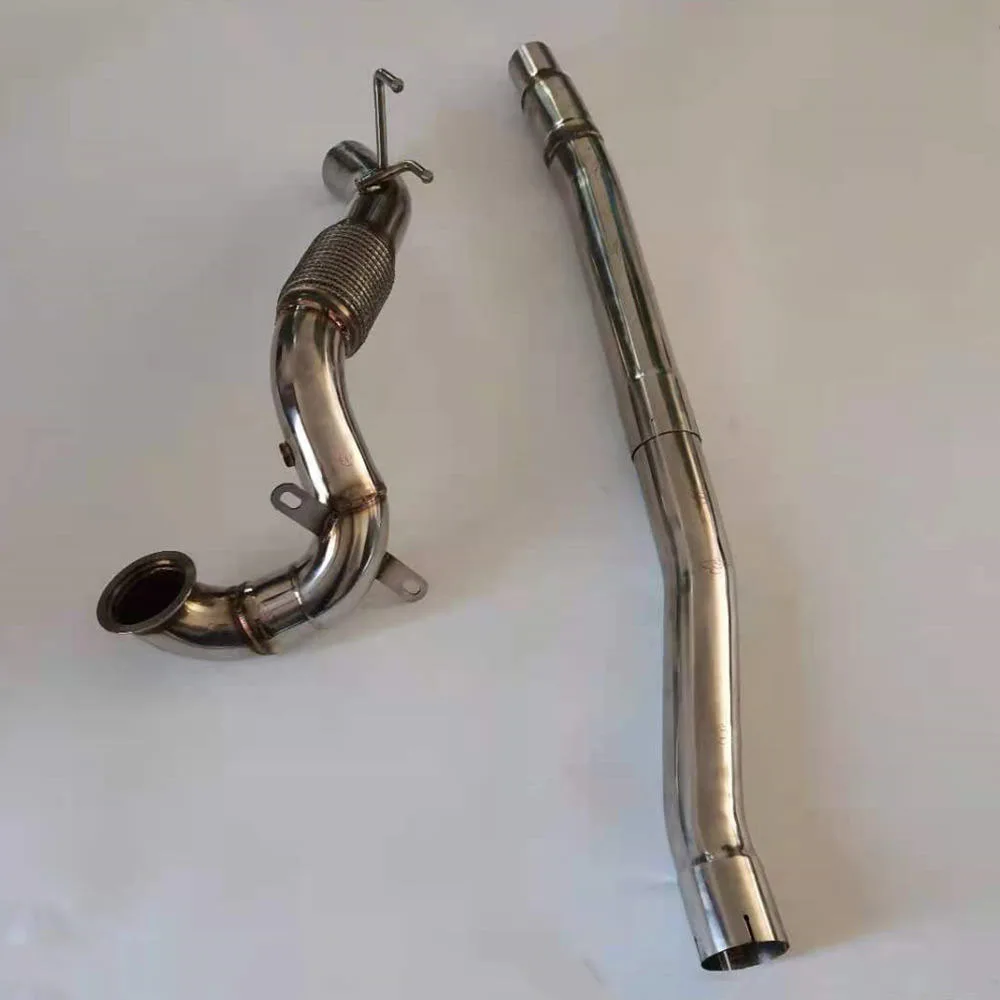 1 Set Stainless Steel Downpipe For Volkswagen Golf R7 2.0T Auto Part Through Exhaust Down Pipe Car Accessories