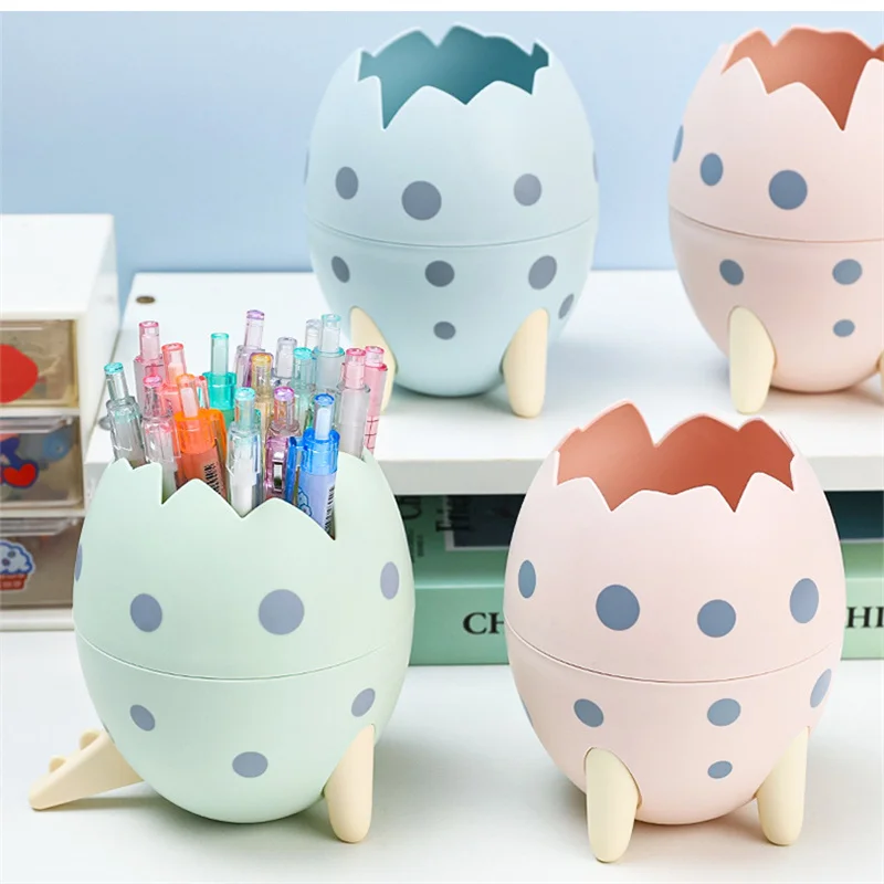 Dinosaur Egg Pen Holder For Desk Cute,Pink Pencil Holder For Desk,Pen Organizer For Desk Pen Cup Storage Desk Accessories